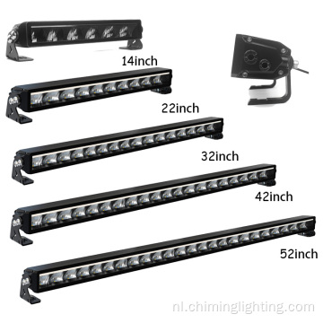 High Power LED -lichtbalk met één rij met witte positie Licht 14 &quot;22&quot; 32 &quot;42&quot; 52 &quot;Offroad LED -lichtstaven voor offroad